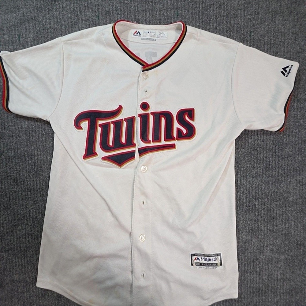Minnesota Twins Jersey Boys 16 White MLB Baseball Brian Dozier Majestic